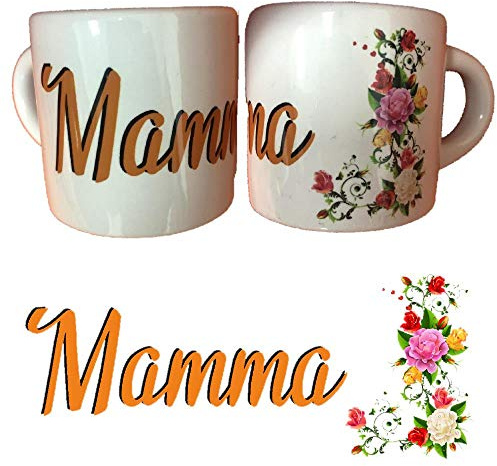 Tazzina da Caffè Mamma Papa' Nonna o Nonno Tazzine Personalizzate Creazioni BrolloStyle PS 10523-0022 (Mamma)