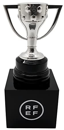 RFEF Unisex-Erwachsene Liga Offizielles Replik der spanischen Fußball-Trophäe 45 mm, Silber