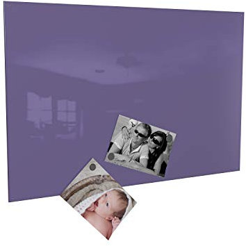Magnettafel Magnetwand (verschiedene Größen und Farben) inklusive 10 Magnete - Made in Germany (50 x 110 cm, lila/flieder)