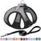 AIITLE Easy Walk Hundegeschirr und Leine Set - Haustierversorgung No Pull, Step in einstellbares Hundegeschirr No Choke Over, einfach zu setzen auf mittlere Hunde Schwarz L