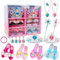 Goorder Prinzessin Schuhe Mädchen, Prinzessin Kostüm Schmuck Zubehör mit 4 Paar Schuhen, Prinzessinnen-Anziehset, Schmuckzubehör, Geburtstagsgeschenke für Mädchen, Gastgeschenke für 3, 4, 5, 6 Jahre