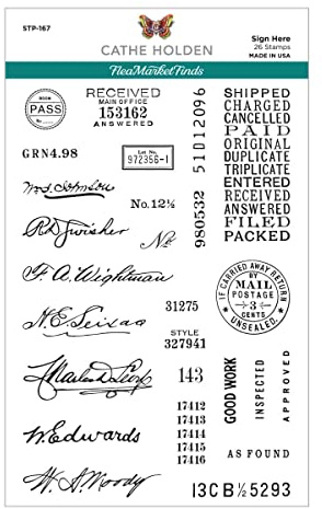 Spellbinders Schild 'Here, ONE' - Transparente Stempel - Flohmarkt Finds Kollektion von Cathe Holden