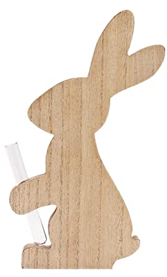 Ronyme Osterhase Vase Figur Statue Skulptur Handwerk Frühling Ornament Herzstück Blumenvase für Tisch Bücherregal Party Geschenk Dekoration, Stil a