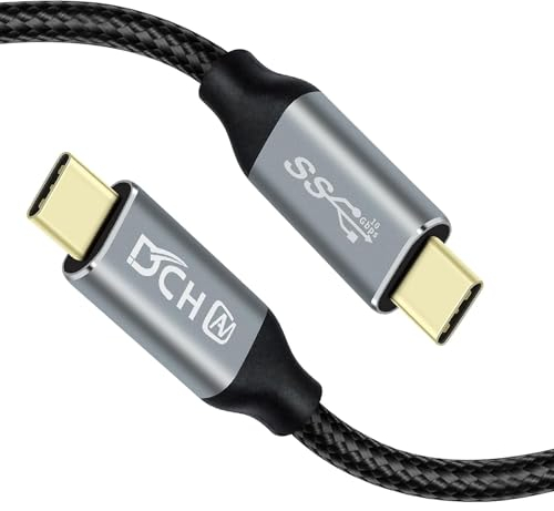 DCHAV Cavo USB C a USB C da 100 W Ricarica rapida 3.1 Gen 2 PD 20 V 5 A Nylon intrecciato per uscita video 4K Carica trasferimento dati 10 Gbps Telefono Tablet Laptop Computer Monitor-0,5 M