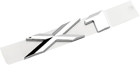 DKTR 3D-ABS-Schwarz-Chrom-Buchstaben, kompatibel for Auto-Logo, BMW X1 Aufkleber, BMW X1 E84 F48 U11 2013 2016 2014 207 2018 2019, Beschriftungszubehör (Color : Chrome Silver, Size : 2016-2022)