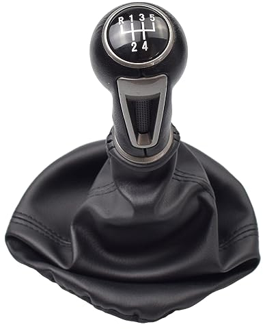 Hacreyatu Schwarz 5 Gänge Schaltknauf für Seat Ibiza IV (5 Gänge)