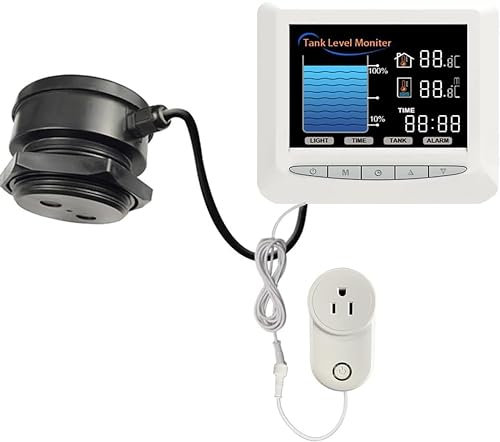 EPTTECH Smart TLC 2103 15M - Regulador de nivel de líquido por ultrasonidos con bomba de agua, función de apertura y cierre automáticos, monitor de tanque de agua, alarma y sistema de monitoreo de