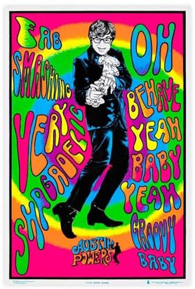 DESHVA Austin Powers – Japanisches Filmposter auf Leinwand, Poster, Wandkunst, Dekor, Bild, Gemälde für Wohnzimmer, Schlafzimmer, Dekoration, ungerahmt, 60 x 90 cm