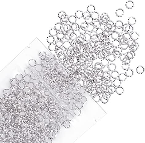 Uniclife 500 Stück 6 mm Doppelschlaufen Spaltringe Mini Metallringverbinder für Schmuck, Halsketten, Armbänder, Ohrringe und Bastelarbeiten