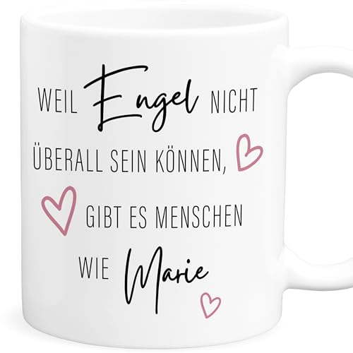 Tasse Engel personalisiert mit Namen Kaffeetasse mit Spruch Beste Freundin Freundschaft kleines Dankeschön Geschenk Danke Tasse aus Keramik