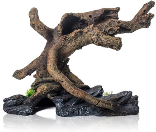 TAOMYPETS Aquarium Holz Kunstharz Holzdekor für Aquarien Fisch Tank Ornamente (D)
