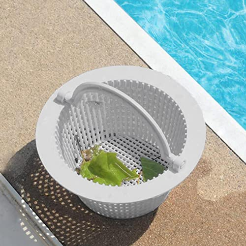 Pool Skimmer Basket with Handle Safe Plastic Replacement Pool Filter Basket Pool Strainer Basket for Swimming Pool 6.25x3inch, Pool Strainer Basket, Pool Skimmer Basket