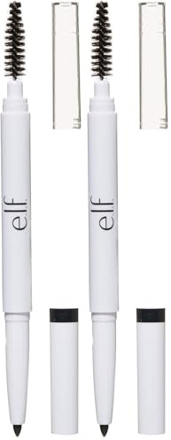 e.l.f. Instant Lift Brow Pencil, Dual-Sided, Precise, Fine Tip, Shapes, Defines, Fills Brows, Contours, Combs, Tames, Auburn 0.18g (Pack of 2)