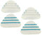 4 PCS Housses en Microfibre Balai Vapeur Steam Accessoire Chiffons universel Triangle lavable pour Nettoyeur Vapeur Hot Spray, Blanc Microfibre Steam Mop Pads Lavables En Machine