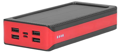 Power Bank, 30000mAh Large Capacity Solar Power Bank with 32 LED Light 4 USB Port Micro and Type C Dual, Desktop Computer Internal Supplies