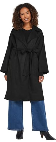 M&Co Faux Suede Wrap Formal Coat - Women's