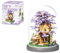 Cherry Blossom Bonsai Tree House Building Block Set, 2080 PCS Purple Sakura Flowers Model Set with Dust Cover, Creative DIY Plants Bonsai Tree Building Kit, Home Office Decor Gifts for Adults Kids