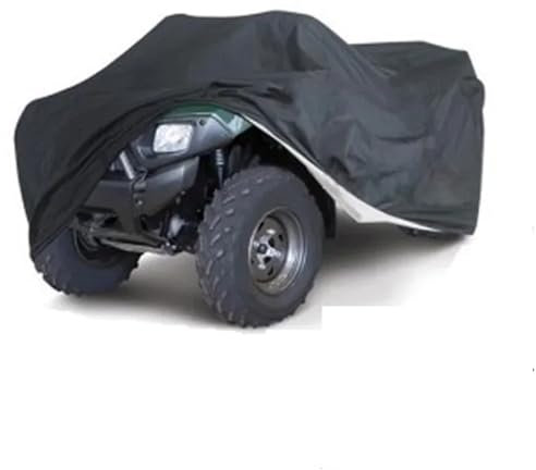 Housse Protection pour Housse Noire pour Quad Bike ATV, résistante à l'eau, à la poussière, Anti-UV, pour Voiture, Kart, 3 Tailles en Option, 190T Bache Moto(190T-L)
