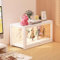 Acryl Vitrine Cremefarbene Vitrine aus Acryl mit 90°-Klappdeckel, Große Vitrine aus Holz zum Zusammenbauen von Sammlerstücken, zur Aufbewahrung und Organisation von Spielzeug zu Hause(W-60cm(23 5/8))