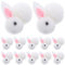 TOYANDONA 20st Hase Stoffhase Plüschtier Hase Sphärische Glühbirne Flaggenaufkleber Für Fahrzeuge Korkrinde Für Terrarien Klebestreifen Runder Lampenschirm Tragbare Klingeltöne Locher Weiß