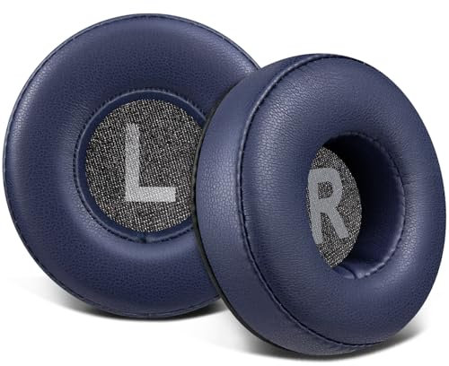 SOULWIT 70mm Almohadillas de Repuesto para JBL Tune 450BT (T450BT)/Tune 500BT (T500BT)/Tune 510BT/Tune 520BT/Tune 460BT(T460BT), Almohadillas para JR 300BT/JR300/JR 310BT/JR310-Azul Marino