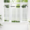LUKDUNG Scheibengardinen Voile Bistrogardine, Kurzstore Gardine Transparente, Kurzvorhang mit Schlaufen, Küchen Vorhang, Kurzgardine Gardine Stores, Weiß, 1er Pack, HxB 45x90cm