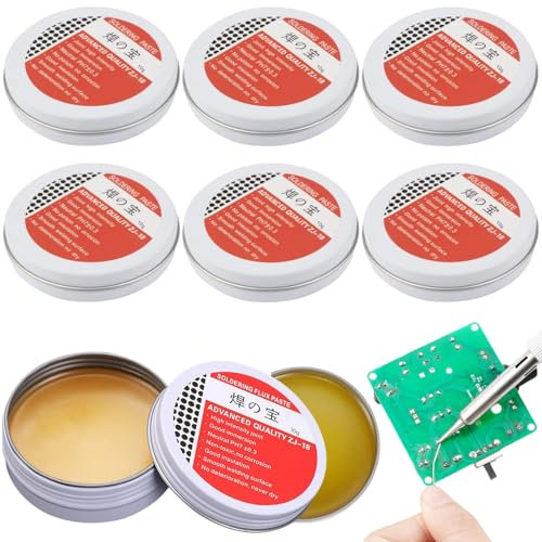 Pasta Saldante,Pasta Saldante Stagno,6 pezzi Flussante,Pasta saldante,Pasta per saldare a stagno,Grasso Saldatura a Stagno,Senza Piombo Flussi Pasta Saldante,per Saldatura a Stagno