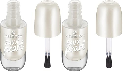 essence gel nail colour, Nagellack, Nr. 71, Weiss, langanhaltend, Expressergebnis, schnelltrocknend, glänzend, vegan, ohne Mikroplastikpartikel, ohne Konservierungsstoffe, ohne Parfüm, 2er Pack (8ml)