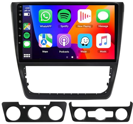 8-Core 5G-WiFi [4G + 64G] Android 14 Autoradio Navi für S-koda Yeti 5L (2009–2014) 22,9 cm Bildschirm 2 DIN Radio mit kabellosem Carplay Android Auto GPS Navigation FM RDS Bluetooth SWC DSP Mikrofon +