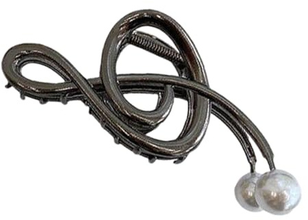 Haarspange aus Metall in Form eines Notenschlüssels – Haarspangen in Musiknotenform, Haarspange mit Perlen verziert | rutschfeste Haarspange für Frauenfrisuren, Zubehör