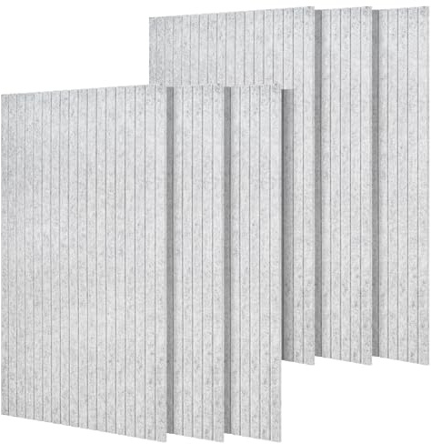 Youyijia 6 Stücke Akustikpaneele selbstklebend, 120x60x0.9cm, Schalldämmung Schallschutz wand Schallschutzplatten Akustikplatten für Tonstudio, Büro, Studio und Wanddekoration, Grau