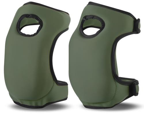Reccisokz Ginocchiere Professionali in Neoprene per Giardinaggio e Fai-da-Te - Protezione Spessa e Morbida - Design Ergonomico Antiscivolo per Interni ed Esterni - 1 Paio, Verde