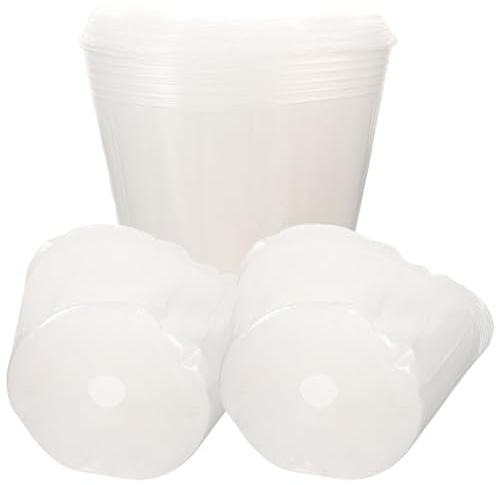 LALAFINA Plastic Flower Pot Liners with Drainage Holes 10Pcs Lightweight Indoor Seedling Planter Inserts for Balcony and Home Gardening