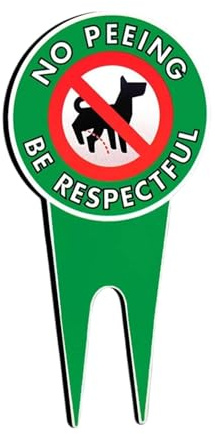 Cartello per pipì di cane per cortile, paletto resistente alle intemperie, 1 pezzo, cartello con scritta No Dog Pee Lawn per pulire dopo il dog, promemoria da giardino all'aperto, durevole, facile