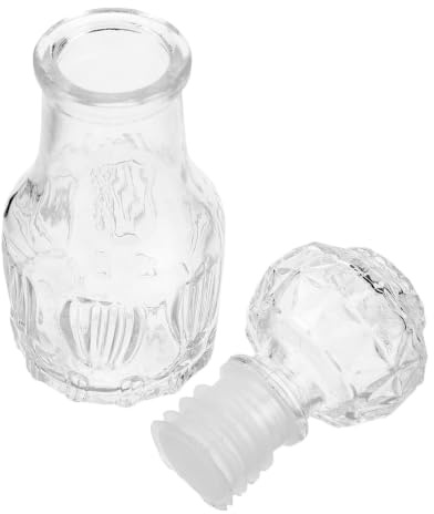 DECHOUS Flacon de Parfum Vide Bouteille Décorative en Verre, Petit Format, Design Miniature Rétro, Portable, Facile à Utiliser, pour Photo et Décoration de Fleur