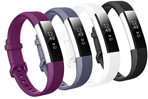 Fit-power – Ersatz-Armband für Fitbit Alta und Fitbit Alta HR S Pack of 4BPlain