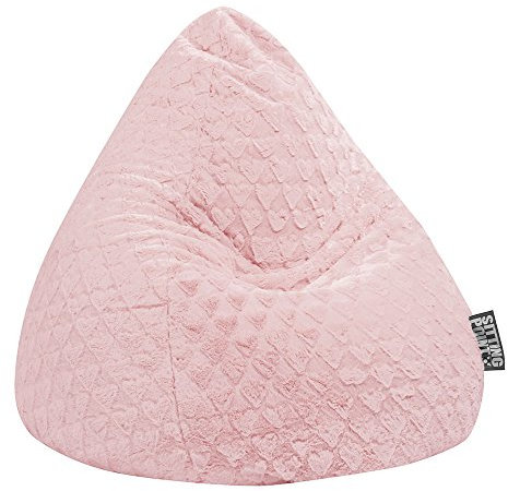 SITTING POINT only by MAGMA Sitzsack Fluffy Hearts XL ca. 220 Liter Rose