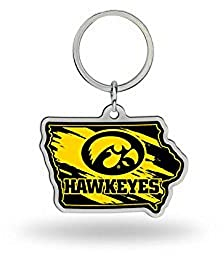 Rico Industries NCAA Iowa Hawkeyes State Shape Schlüsselanhänger 5,1 x 7,6 cm