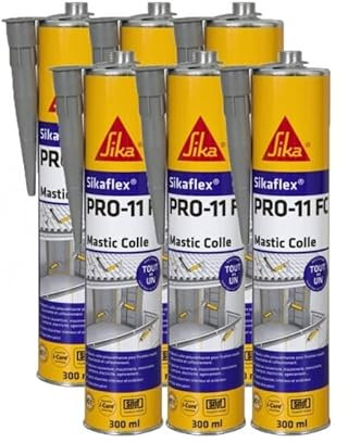 Mastic colle SIKA Sikaflex PRO 11 FC - Gris - 300ml - Lot de 6