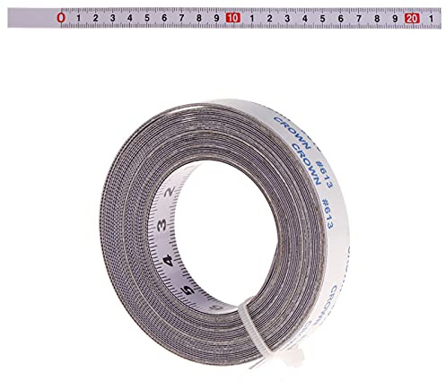 Mmnas, self-adhesive tape measure 1m/2m/3m/5m, 13mm wide, right to left, left to right, centre on both sides.