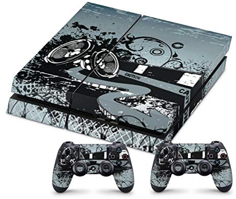 Design Aufkleber Skin Schutzfolie kompatibel mit PlayStation 4 PS4 + 2 Controller Skins