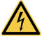 Aufkleber Achtung Hochspannung Warnschild Schild 100x100mm elektrische Spannung made by MBS-SIGNS in Germany