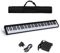 COSTWAY Tastiera Musicale 88 Tasti, Pianoforte Digitale Portatile con Custodia, Pianola con 128 Ritmi e Toni, Pedale Sustain, MIDI, USB e Funzione di APP Bluetooth (Nero)