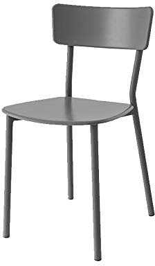 Stuhl Modell Jelly Metal aus Metall und Polypropylen, 2-teiliges Set – erhältlich in 6 Farben für Außen- und Innenbereich (mattgrau)