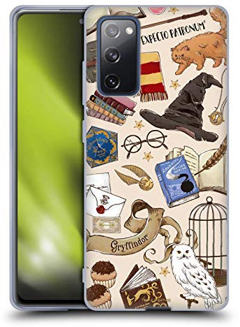 Head Case Designs Offizielle Harry Potter Hogwarts Muster Deathly Hallows XXXVII Soft Gel Handyhülle Hülle kompatibel mit Samsung Galaxy S20 FE / 5G