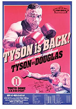 Mike Tyson Vs Buster Douglas Fight Leinwand-Poster, Schlafzimmer, Dekoration, Sport, Landschaft, Büro, Raum-Dekoration, Geschenk, 40 x 60 cm