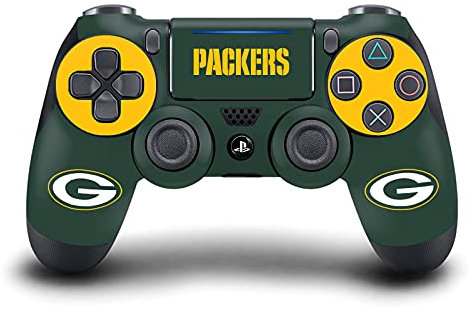 Head Case Designs Offizielle NFL Logo Green Bay Packers Vinyl Haut Gaming Aufkleber Abziehbild Abdeckung kompatibel mit Sony PlayStation 4 PS4 DualShock 4 Controller