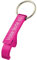 Porte clé en métal couleur Alu décapsuleur personnalisable - Gravure Laser Rose