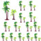 Zaky Lot de 20 Mini Palmiers artificiels en Plastique pour décoration de Cupcakes, gâteaux, Plantes d'aquarium, modèle de Construction (7 cm, 14 cm)
