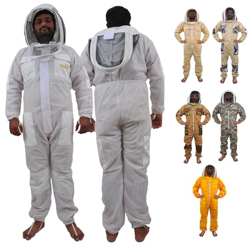 URBANSBEE combinaison d'apiculteur Ventilée professionnelle - Combinaison d'apiculture, Costume d'apiculture avec fantaisie chapeau pour homme et femme